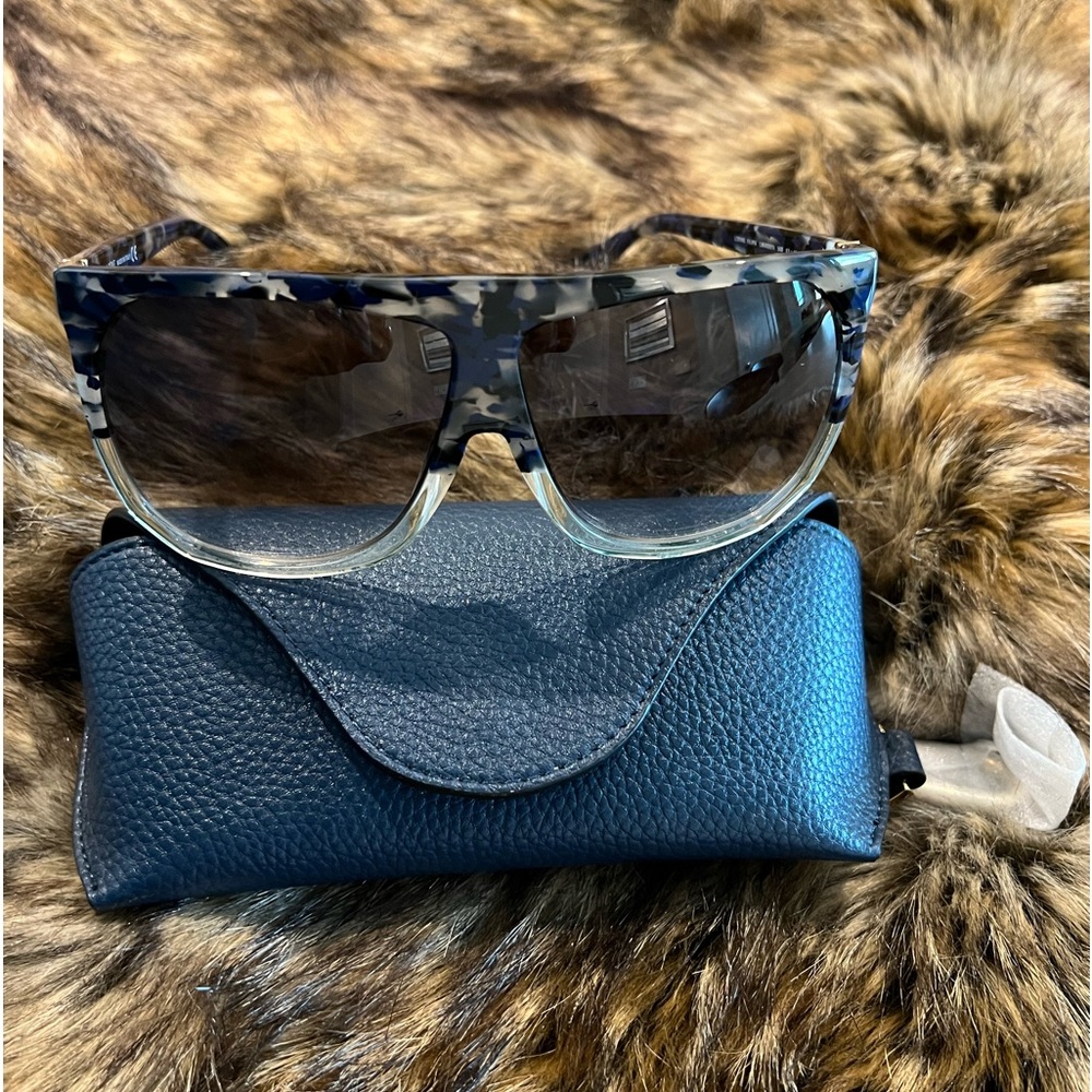 NEW Authentic Loewe Filipa Sunglasses in Blue Havana Gradient Smoke Sunglasses